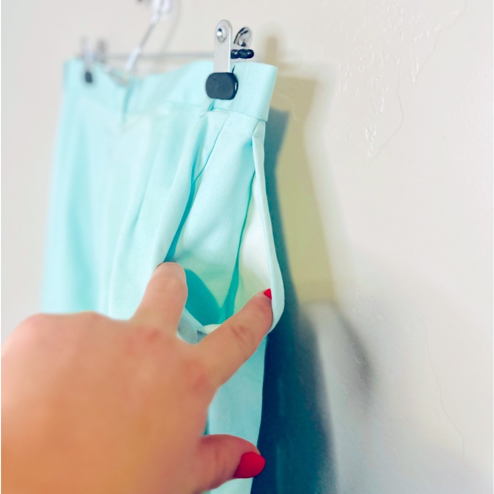 City Chic Vintage High Trouser Waist Pleated Dress Pant Sky Blue Teal SZ… - Picture 5 of 16
